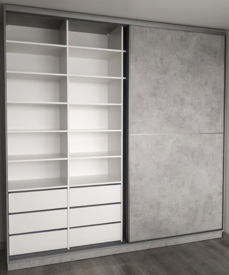 Шкаф купе серый. Фото 3